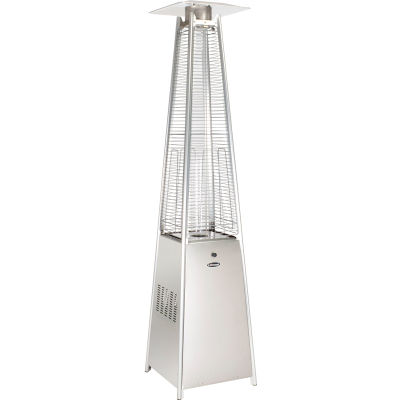 Quartz Glass Tube Patio Heater, 40000 BTU, Propane, Stainless Steel