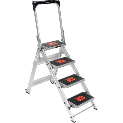 Little Giant® Safety Aluminum Step Ladder - 4 Step - 10410BA | B753945 ...