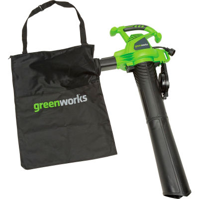 greenworks 12 amp variable speed corded blower vacuum 24072