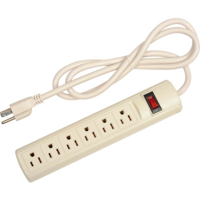 Bayco® 6-Way Multi-Plug Outlet Strip W/Surge Protector SL-736, 4.5'L Cord, 14/3 GA, Gray