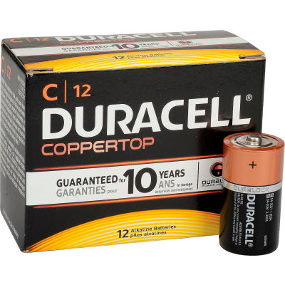 Duracell® Coppertop® C Batteries W/ Duralock Power Preserve - Pkg Qty 12