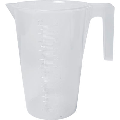 Bel-Art PP Tall Graduated Pitcher 289920000, 2000ml Capacity, 20ml Graduation, Clear, 1/PK