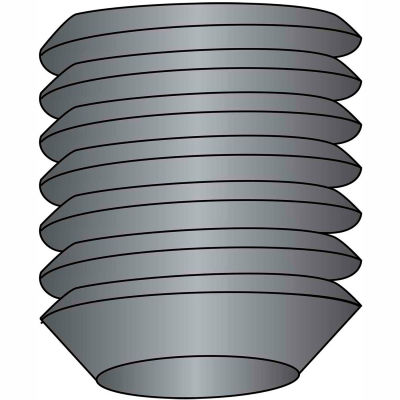Socket Set Screw - 8-32 x 1/8" - Cup Point - Steel Alloy - Thermal Black Oxide - UNC - 100 Pk