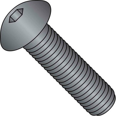 Button Socket Cap Screw - 10-32 x 1/4" - Steel Alloy - Thermal Black Oxide - FT - UNF - 100 Pk