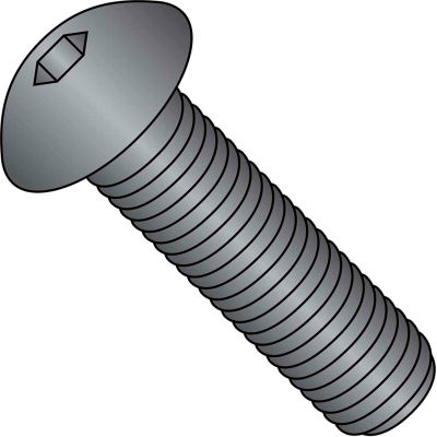 Button Socket Cap Screw - 1/4-20 x 1" - Steel Alloy - Thermal Black Oxide - FT - UNC - 100 Pk