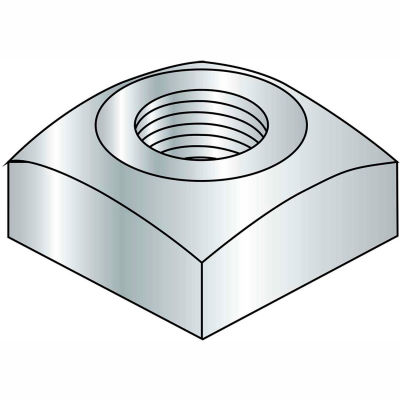 Square Nut - 3/8-16 - Grade 2 - Steel - Zinc CR+3 - Pkg of 100 - Brighton-Best 237032