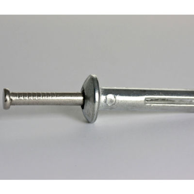 Hammer Drive Anchor - 1/4" x 1-1/2" - Mushroom Head - Steel - Zinc - Pkg of 100 - BBI 265030