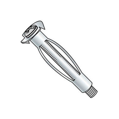 Hollow Wall Anchor - 1/8" x 1" - Phillips/Slotted Pan Head - Steel - Zinc - Pkg of 100 - BBI 272030