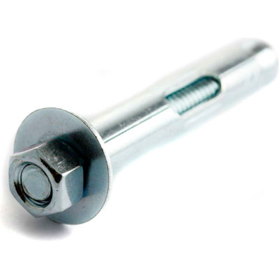 Sleeve Anchor - 1/2" x 3" - Hex Nut Head - Steel - Zinc - Pkg of 25 - Brighton-Best 278090