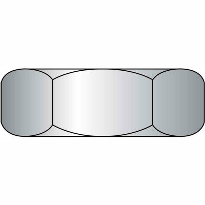 Hex Jam Nut - 1/4-20 - Low Carbon Steel - Plain - UNC - Pkg of 100 - Brighton-Best 329050