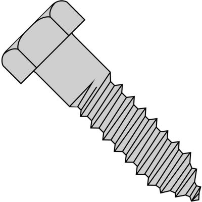 Hex Lag Screw - 5/16-9 x 1-1/2" - Low Carbon Steel - Zinc CR+3 - Pkg of 100 - Brighton-Best 486218