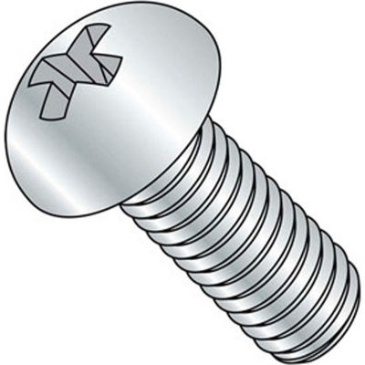 10-24 x 1-1/2" Machine Screw - Round Head - Phillips - Steel - Zinc CR+3 - FT - 100 Pk - BBI 588447