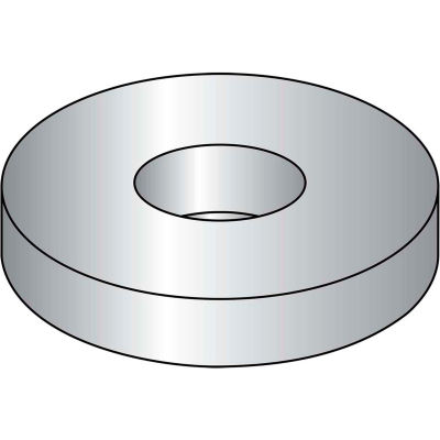 Flat Washer - 3/8" - Low Carbon Steel - Zinc Clear CR+3 - USS - Pkg of 100 - BBI P43004