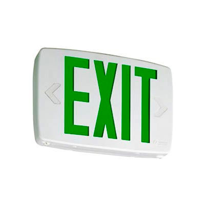 Lithonia LQM S W 3 G 120/277 EL N M6 Quantum Univeral Mount Led Gr Exit W/ 3 Face Panels & Battery
