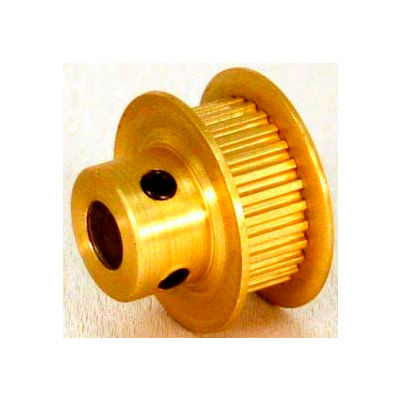 18 Tooth Timing Pulley, (Mxl) 0.08 Pitch, Gold Anodized Aluminum, 18mp025-6fa2 - Min Qty 10