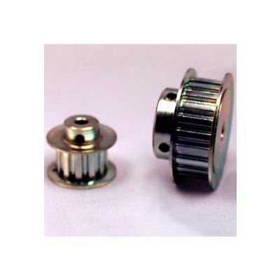 20 Tooth Timing Pulley, (Xl) 1/5" Pitch, Clear Zinc Plated Steel, 20xl037-6fs6 - Min Qty 8