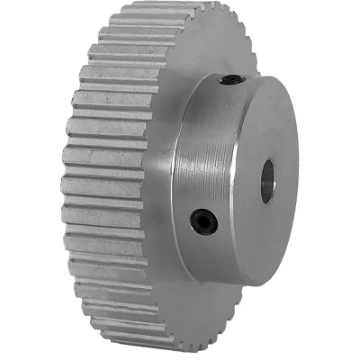 Powerhouse 40XL037-6A4 Aluminum / Clear Anodized 40 Tooth 2.546" Pitch Finished Bore Pulley - Pkg Qty 5