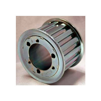 44 Tooth Timing Pulley, (HTD) 8mm Pitch, Clear Zinc Plated Steel, QD44-8M-20