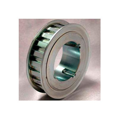 32 Tooth Timing Pulley, (H) 1/2" Pitch, Clear Zinc Plated Steel, TL32H100
