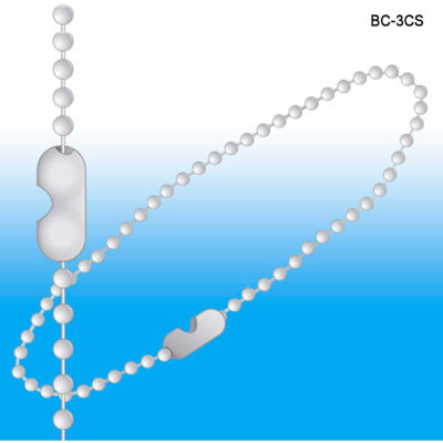 Beaded Chain, #3 Ball, 6"L - Pkg Qty 100