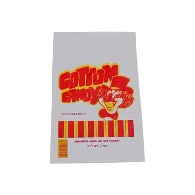 Cotton Candy Poly Serving Bags, 100 Bags Per Pack