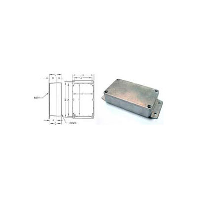 Bud An-2850-AB Nema 4 Box With Molded Mounting Bracket 3.54" L X 1.42" W X 1.18" H Black - Min Qty 9