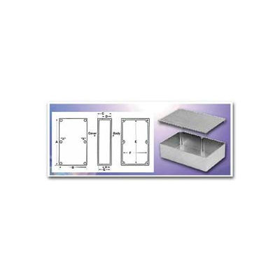 Bud Cu-124 Econobox Die Cast Aluminum Enclosure 4.37" L X 2.37" W X 1.21" H Natural - Min Qty 14