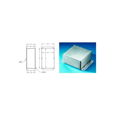 Bud Cu-4123-B Econobox Die Cast Al Enclosure With Mb 3.62" L X 1.50" W X 1.21" H Black - Min Qty 6