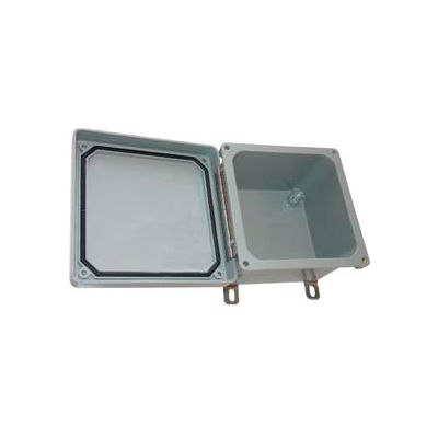 Bud Nf-6612 Fiberglass Nema Bx SS Screw Type Lid Closure 9.9" W X 6.8" D X 11.78" H-Min Qty 2