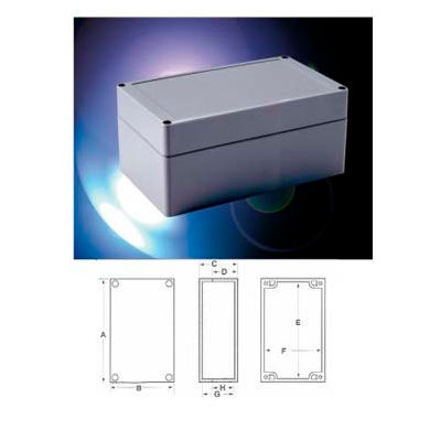 Bud Pnr-2602-Dg Nema 4x-Pnr Series Box 4.72" L X 3.15" W X 2.17" H Dark Gray Body And Cvr.-Min Qty 9