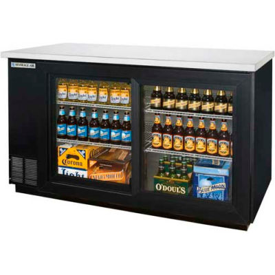 Sliding Glass Door Back Bar Refrigerator BB-GSY Series - BB58HC-1-GS-B