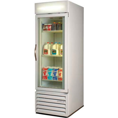 One Door Glass Door Merchandiser Refrigerator, 27-1/4"W - MMR23HC-1-W