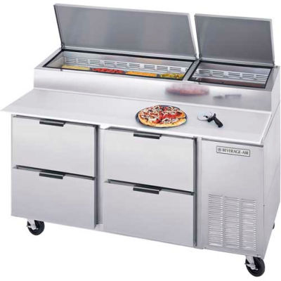 Deli/Pizza Prep Tables w/ Drawers DPD Series, 67"W - DPD67HC-4