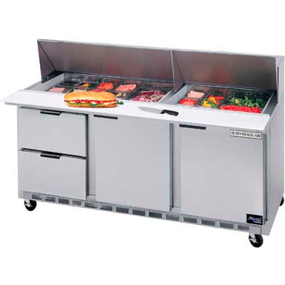 Food Prep Tables SPED72 Elite Series Mega Top w/ Drawers, 72"W - SPED72HC-18M-2