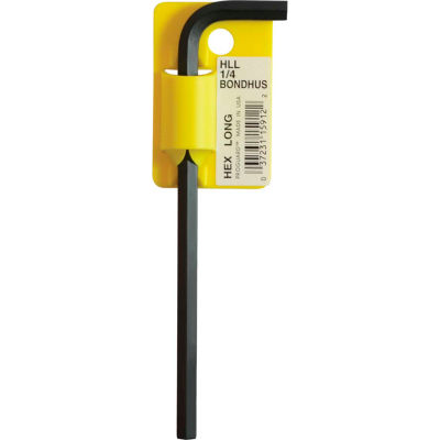 Bondhus 38107, 1/8" Long Arm Hex End L-Wrench, GoldGuard™ - Pkg Qty 10