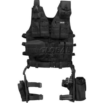 Barska Loaded Gear VX-100 Tactical Vest and Leg Platform, 22"L x 38-50"W