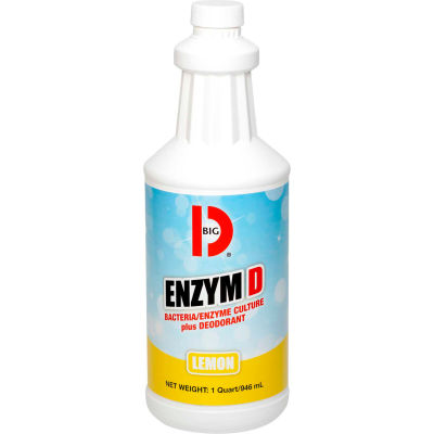 Big D Enzym D Bacteria/Enzyme Culture plus Deodorant, Quart Bottle, 12 Bottles - 500
