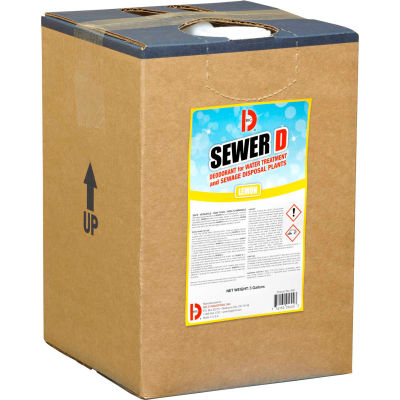 Big D Sewer D Deodorant for Water Treatment and Sewage Disposal Plants, Lemon, 5 Gallon Pail - 5600