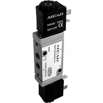 Bimba-Mead Air Valve LTV-120DD-12VDC, 5 Port, 2 Pos, Dbl Solenoid, 1/8" NPTF Port, 12VDC