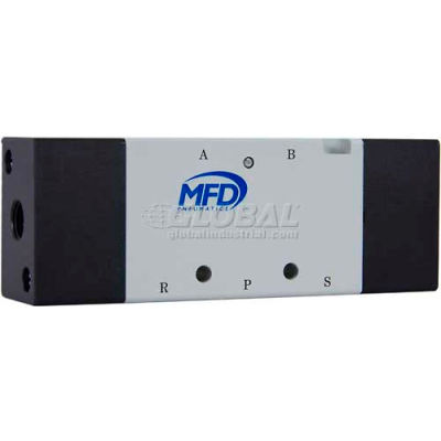 Bimba-Mead Air Pilot Valve M4A330C-10, 5 Port, 3 Pos, Dbl Air Ctrl, 3/8" NPT, 1/4" NPT Exh, Clsd Ctr