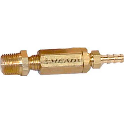 Bimba-Mead Flow Control In-Line MF1-06, 1/8 NPT Male Port Control Flow Inlet, Barb For 1/4" OD Tube