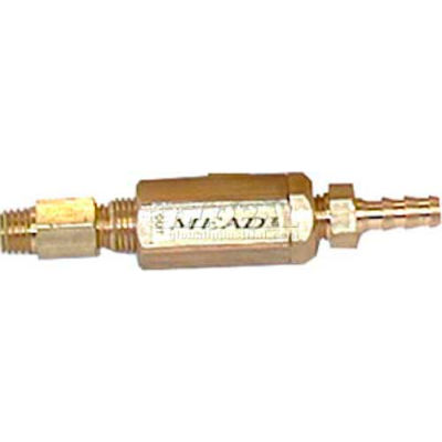 Bimba-Mead Flow Control In-Line MF1-08, 10-32 Male Port Control Flow Inlet, Barb For 1/4" OD Tube