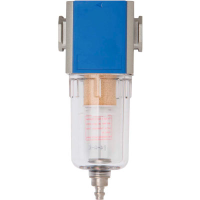 Bimba-Mead, Filter, MGF200-06-M, 1/8" NPT Ports, Manual Drain, Polycarbonate Bowl