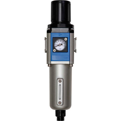 Bimba-Mead, Filter/Regulator, MGFR300-08-M-D, 1/4" NPT Ports, Manual Drain, Metal Bowl