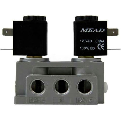 Bimba-Mead Air Valve N2-DCD-24VAC, 5 Port, 2 Pos, Double Solenoid, 1/4" NPTF, 24VAC
