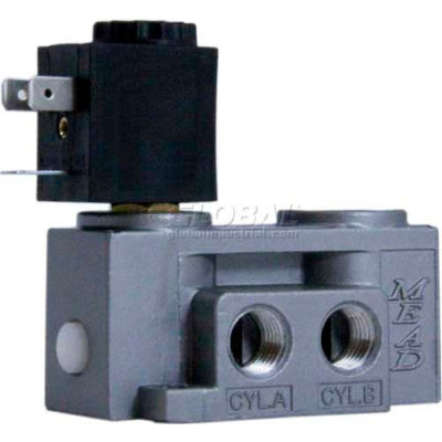 Bimba-Mead Air Valve N2-SCD-24VDC, 5 Port, 2 Pos, Single, 1/4" NPTF, 24VDC