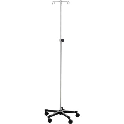Blickman 1315 Chrome IV Stand with 5-Leg Base, 2-Hook, 52-1/2" - 93-1/2" Height