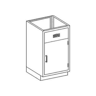 Blickman AC24HS Stainless Steel Base Cabinet with 1 Door, Sink Unit, 24-1/8"W x 22"D x 35-3/4"H