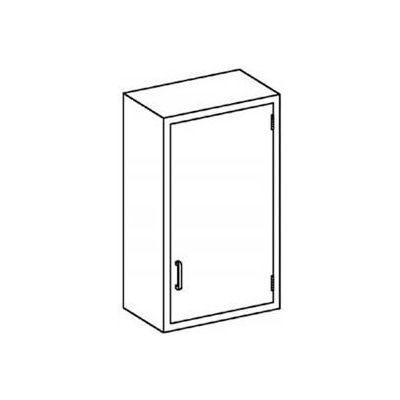 Blickman A24LS Stainless Steel Wall Cabinet with Solid Door, 2 Shelves, 24-3/4"W x 13"D x 30"H