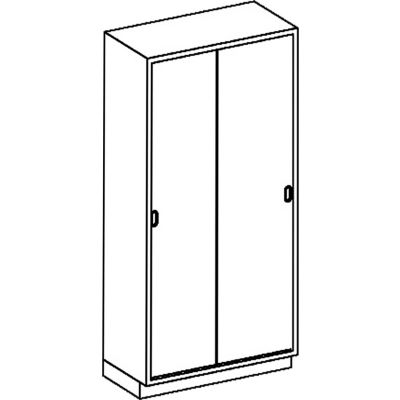 Blickman J35HAS Stainless Steel Medical Cabinet with Sliding Doors, 5 Shelves, 35"W x 18"D x 84"H